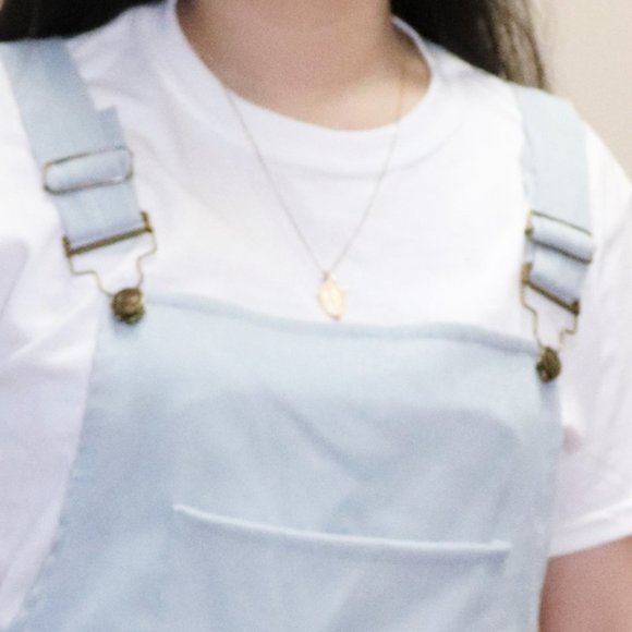 Baby Blue Corduroy Overalls Dress - Picture 3 of 3